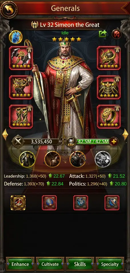 Hero with Gear in Evony Review
