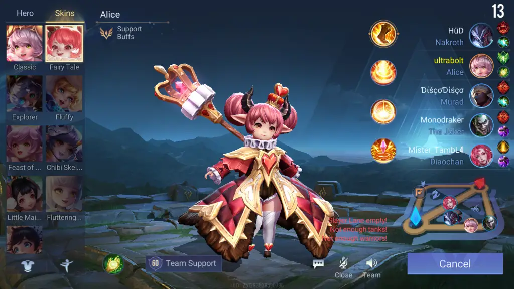 Hero Selection in Arena of Valor